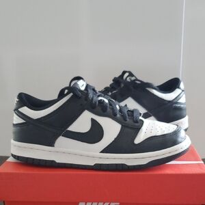 Nike Dunk Low, Black and White Sneakers, Kids, Size 5Y